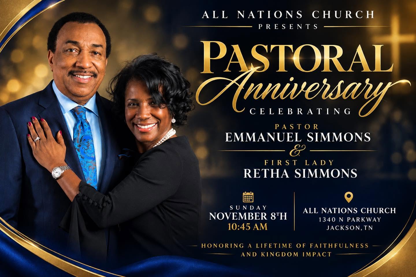 Pastoral Anniversary Celebration announcement graphic